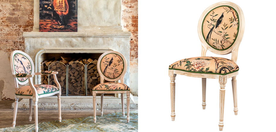 Стул Beige and Green Chinoiserie Stool Стул Beige and Green Chinoiserie Stool - Loft-Concept в Барнауле