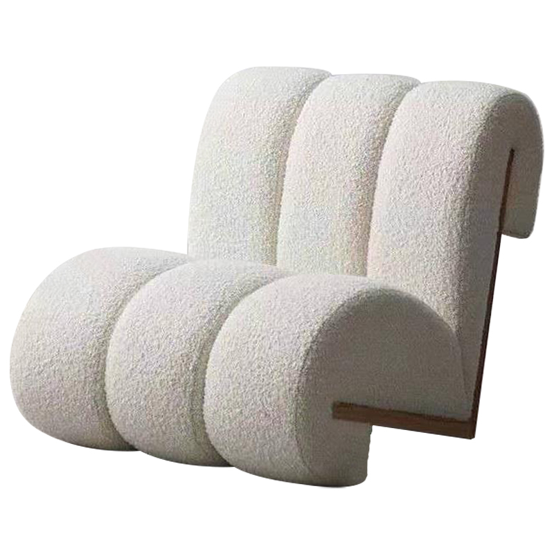 Кресло Frazier Boucle Armchair ivory ( слоновая кость ) Древесина Кресло Frazier Boucle Armchair ivory ( слоновая кость ) Древесина в Барнауле | Loft Concept