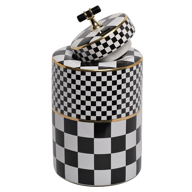 Ваза Chess Vase 26 Черный Белый Золотой Ваза Chess Vase 26 Черный Белый Золотой в Барнауле | Loft Concept