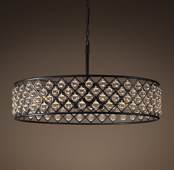 Люстра RH Spencer Hoop Chandelier 80 Черный Люстра RH Spencer Hoop Chandelier 80 Черный в Барнауле | Loft Concept