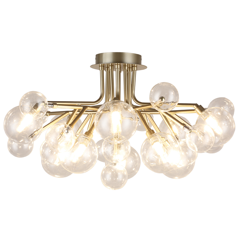 Люстра Berries Chandelier Flower clear 10 Винтажное Светлое Золото Прозрачный Люстра Berries Chandelier Flower clear 10 Винтажное Светлое Золото Прозрачный в Барнауле | Loft Concept