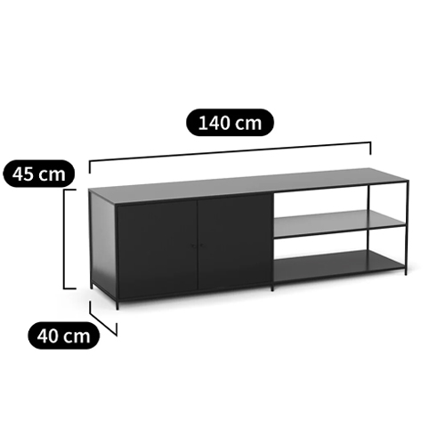 ТВ-тумба из металла с 2-мя дверцами и полками Damian Metal TV Stand ТВ-тумба из металла с 2-мя дверцами и полками Damian Metal TV Stand в Барнауле