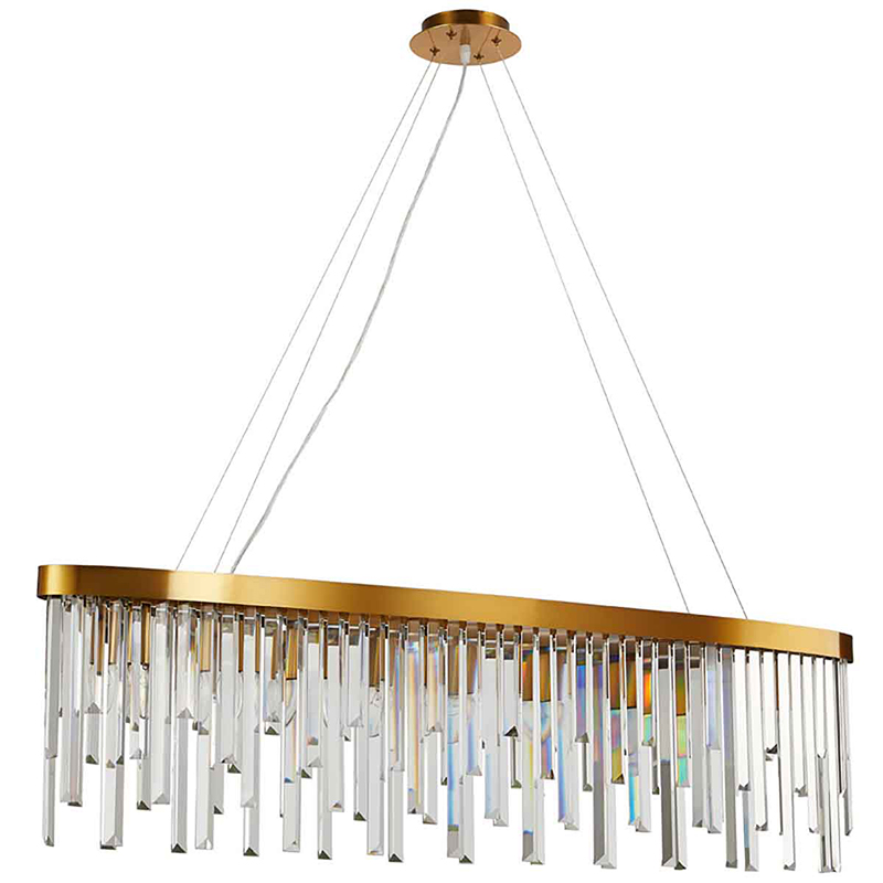 Люстра Bennett Oval Chandelier gold Прозрачный Золотой Люстра Bennett Oval Chandelier gold Прозрачный Золотой в Барнауле | Loft Concept