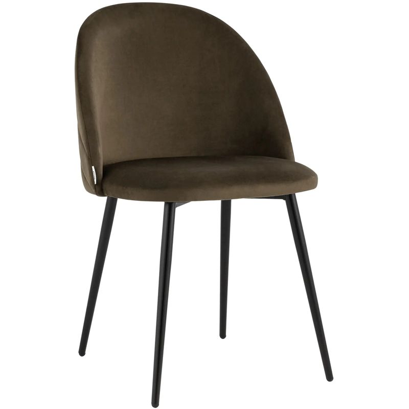 Стул Коричневый Велюр Miruna Leaf Chair Коричневый Черный Стул Коричневый Велюр Miruna Leaf Chair Коричневый Черный в Барнауле | Loft Concept