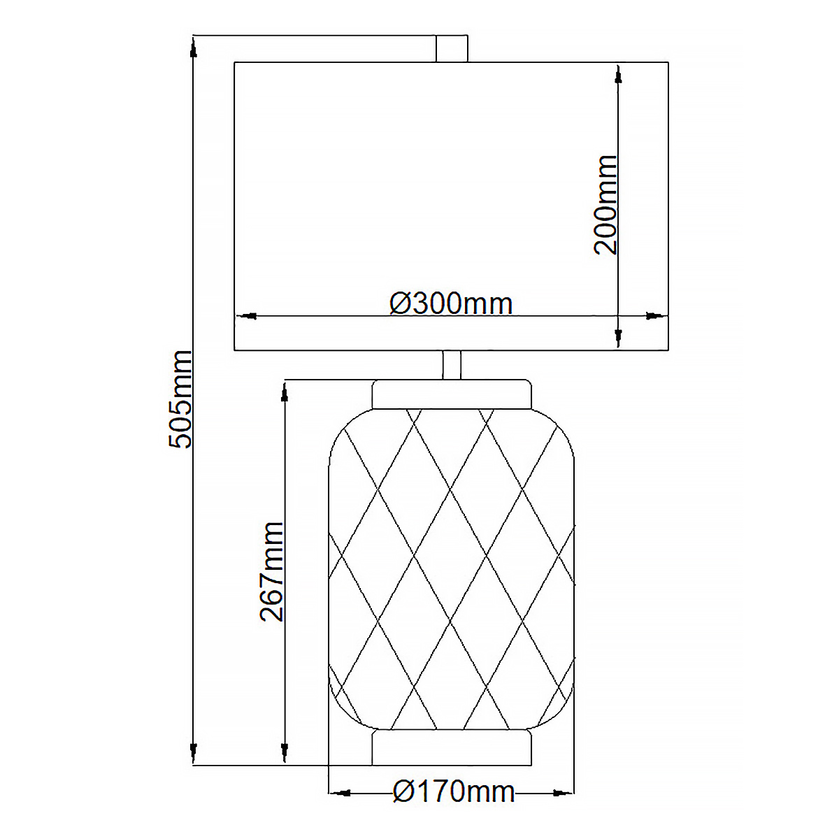 Настольная лампа с цилиндрическим абажуром и прозрачным стеклянным основанием Quintiesse в Барнауле