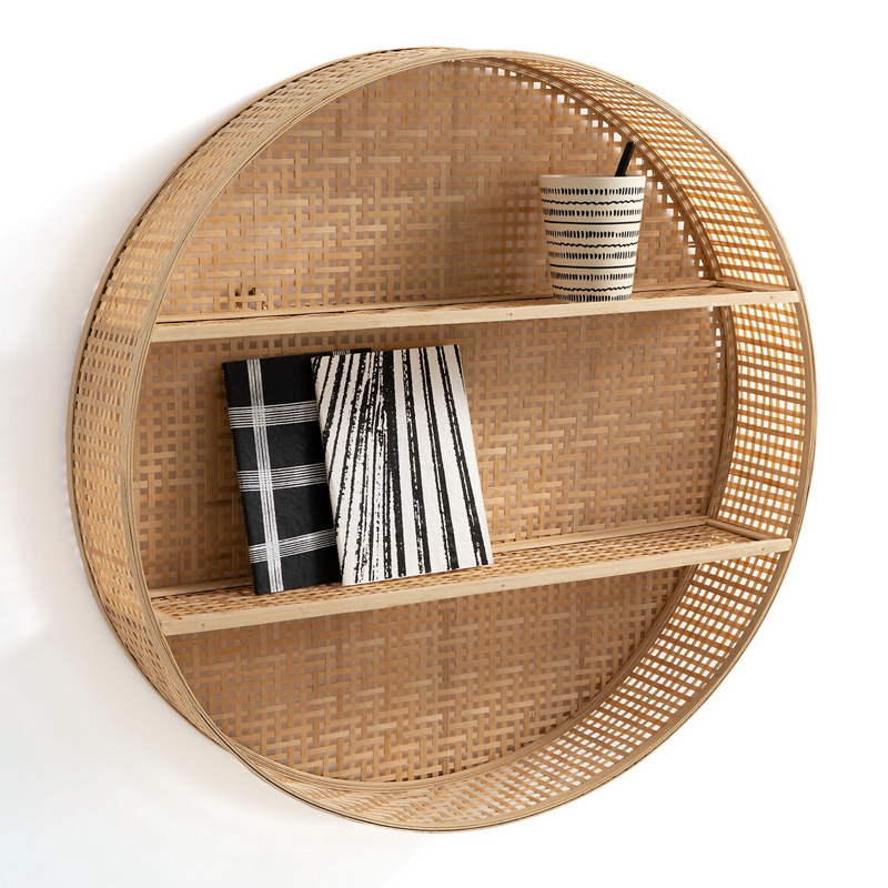 Полка Wicker Bamboo Shelf cells Полка Wicker Bamboo Shelf cells в Барнауле | Loft Concept