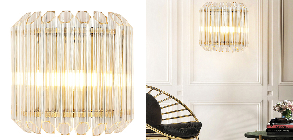 Бра Hexagon Wall Lamp прозрачное стекло Бра Hexagon Wall Lamp прозрачное стекло - Loft-Concept в Барнауле