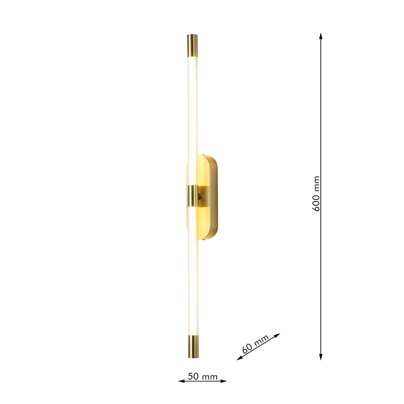 Бра Trumpet tube Double Золотое 60 см Бра Trumpet tube Double Золотое 60 см в Барнауле