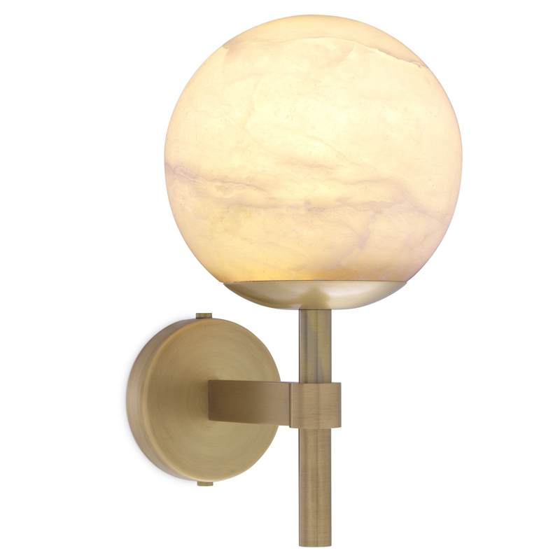 Бра Eichholtz Wall Lamp Jade alabaster Латунь Античная полированная Белый Бра Eichholtz Wall Lamp Jade alabaster Латунь Античная полированная Белый в Барнауле | Loft Concept