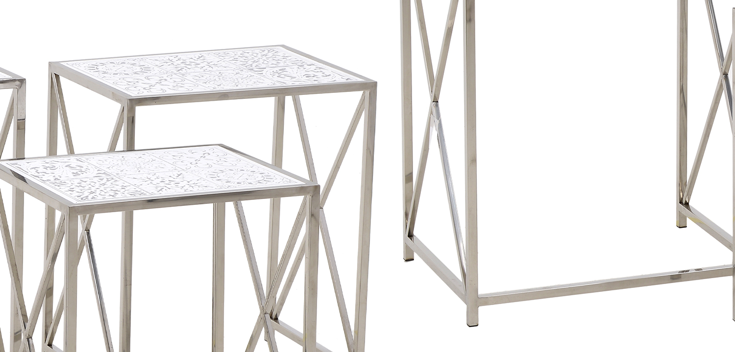 Комплект из 3-х приставных столов Hadiya Side Tables - фото