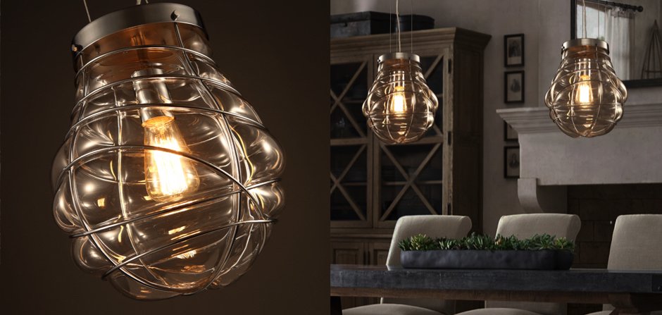 Подвесной светильник Steampunk Glass Shape Подвесной светильник Steampunk Glass Shape - Loft-Concept в Барнауле