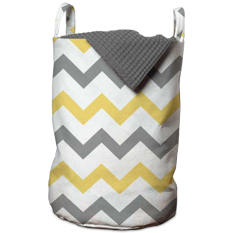 Корзина Mustard and Gray Chevron Basket Горчичный Серый Белый Корзина Mustard and Gray Chevron Basket Горчичный Серый Белый в Барнауле | Loft Concept