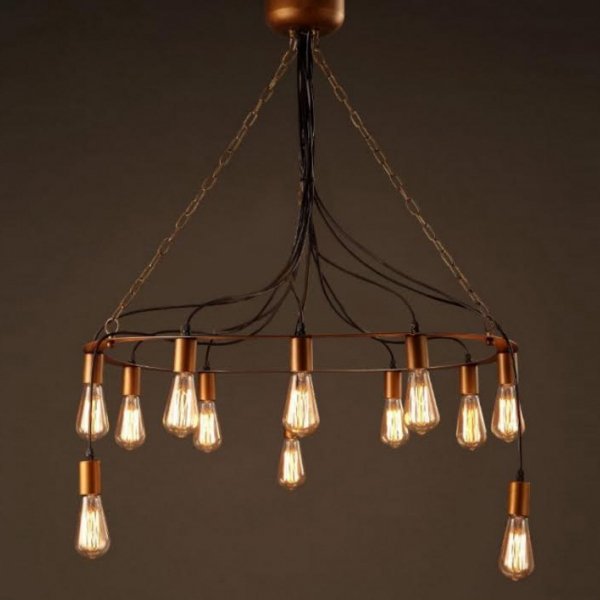 Люстра Blood Wire Chandelier Black 12 Золотой Черный Люстра Blood Wire Chandelier Black 12 Золотой Черный в Барнауле | Loft Concept