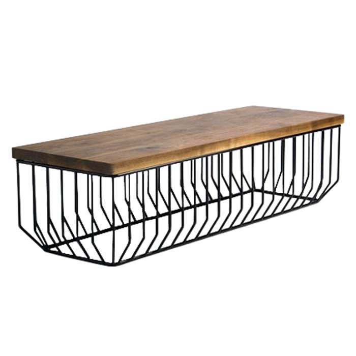 Банкетка-столик Reza Feiz Wired Bench Черный Банкетка-столик Reza Feiz Wired Bench Черный в Барнауле | Loft Concept