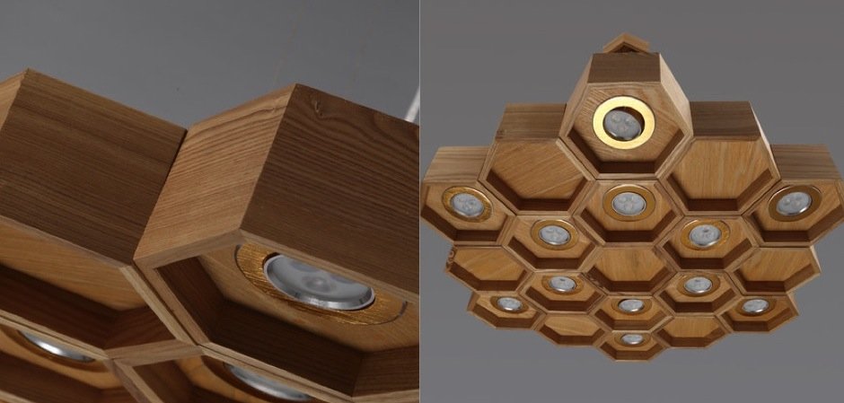 Люстра Honeycomb 12 Loft Wooden Ecolight Люстра Honeycomb 12 Loft Wooden Ecolight - Loft-Concept в Барнауле