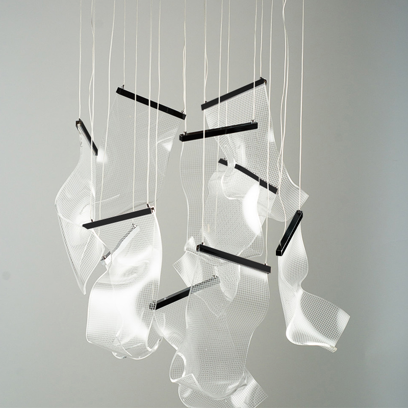 Люстра Gweilo 10 Chandelier Прозрачный Черный в Барнауле | Loft Concept 