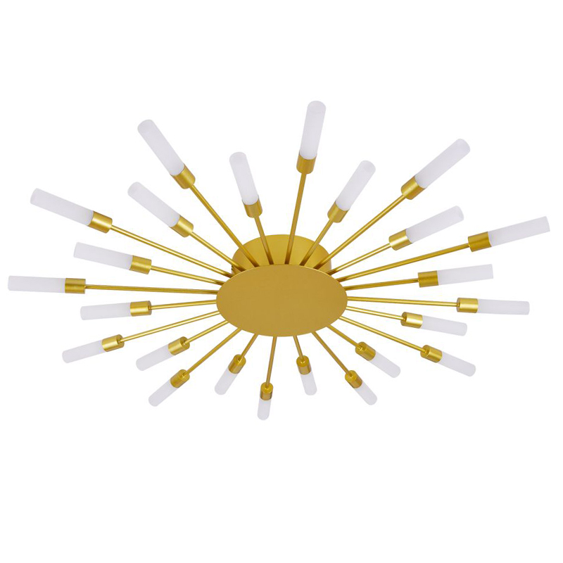 Потолочный светильник Aiden Ceiling Lamp 24 Золотой Белый Потолочный светильник Aiden Ceiling Lamp 24 Золотой Белый в Барнауле | Loft Concept