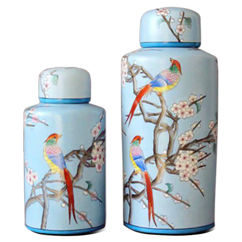 Ваза Garden Blue Birds Vase Голубой Мульти Ваза Garden Blue Birds Vase Голубой Мульти в Барнауле | Loft Concept