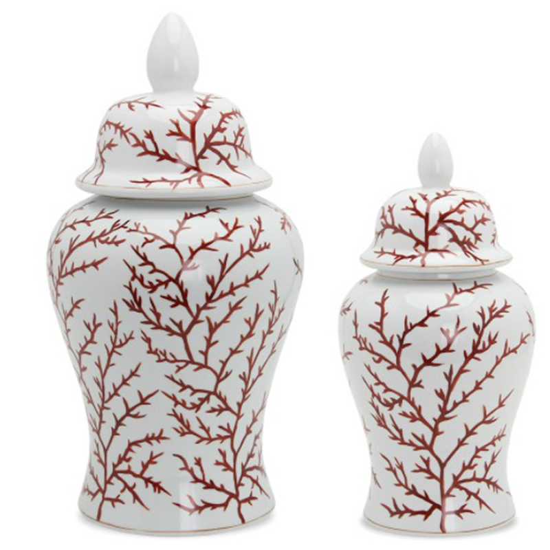 Ваза White Vase Branches Бургундский красный Белый Ваза White Vase Branches Бургундский красный Белый в Барнауле | Loft Concept