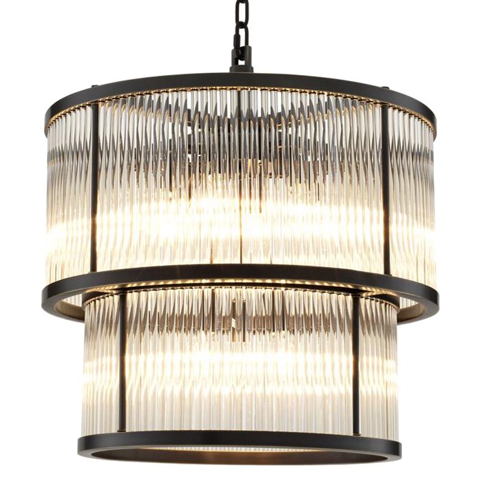 Люстра Chandelier Pasadena Bronze Темная бронза Прозрачное Стекло Люстра Chandelier Pasadena Bronze Темная бронза Прозрачное Стекло в Барнауле | Loft Concept
