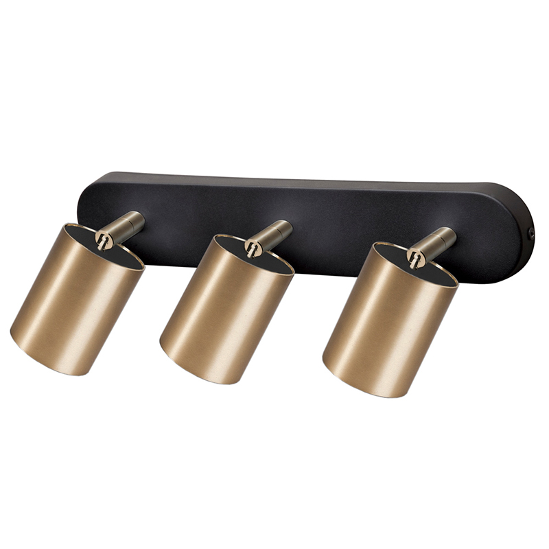 Бра Celis Spot Wall Lamp Trio brass Черный Латунь в Барнауле | Loft Concept 