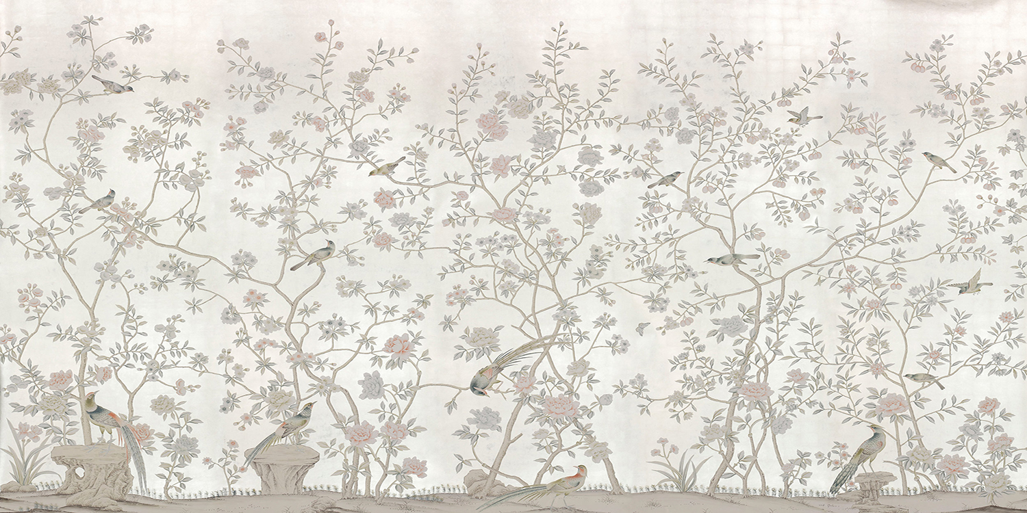 Обои ручная роспись Chatsworth 12 Carat White Gold - фото