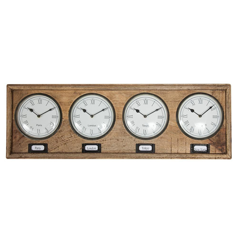 Часы Watch with Four Dials mango tree Древесина Часы Watch with Four Dials mango tree Древесина в Барнауле | Loft Concept