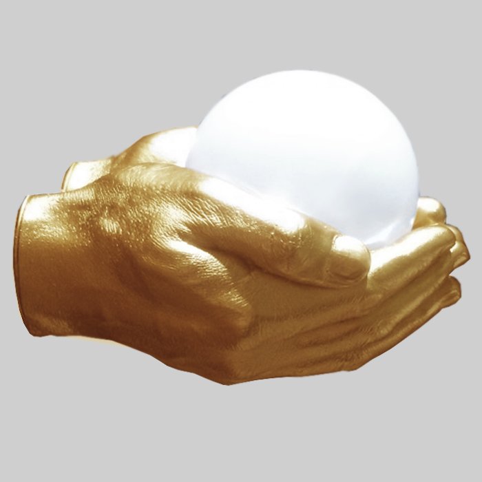 Бра Glowing Ball In The Gold Hands Золотой Бра Glowing Ball In The Gold Hands Золотой в Барнауле | Loft Concept