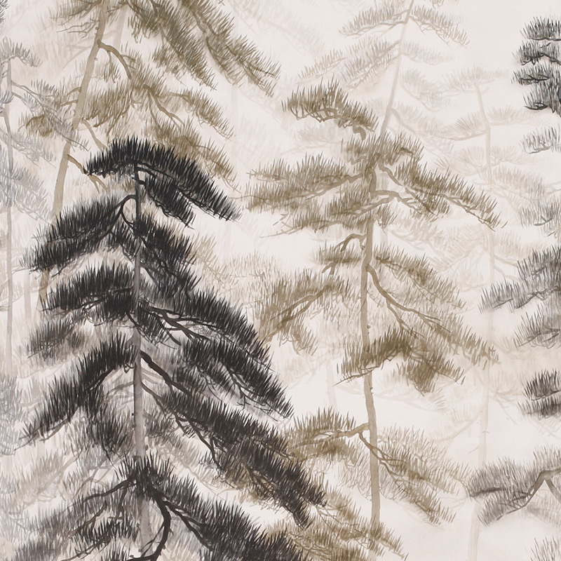 Обои ручная роспись Abstract Pines Dark Lacquer on Natural Mica metallic silk Обои ручная роспись Abstract Pines Dark Lacquer on Natural Mica metallic silk в Барнауле | Loft Concept