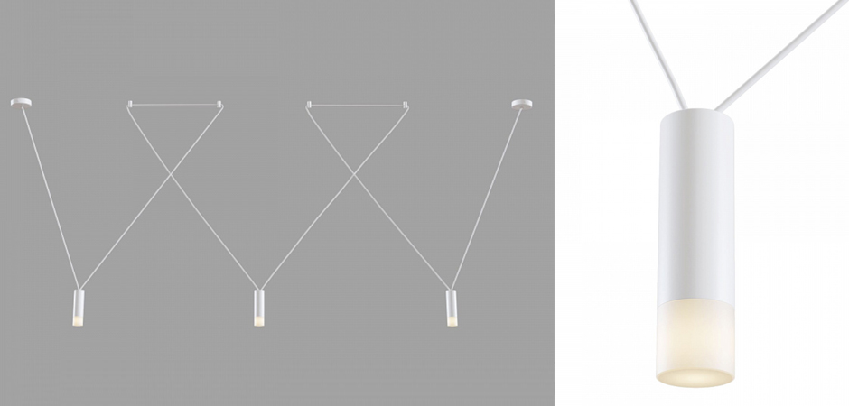 Wireflow LED White Suspension lam 3 патрона Wireflow LED White Suspension lam 3 патрона - Loft-Concept в Барнауле