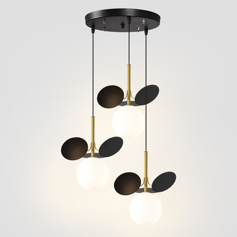Люстра MATISSE Circle Trio black Золотой Белый Черный Люстра MATISSE Circle Trio black Золотой Белый Черный в Барнауле | Loft Concept