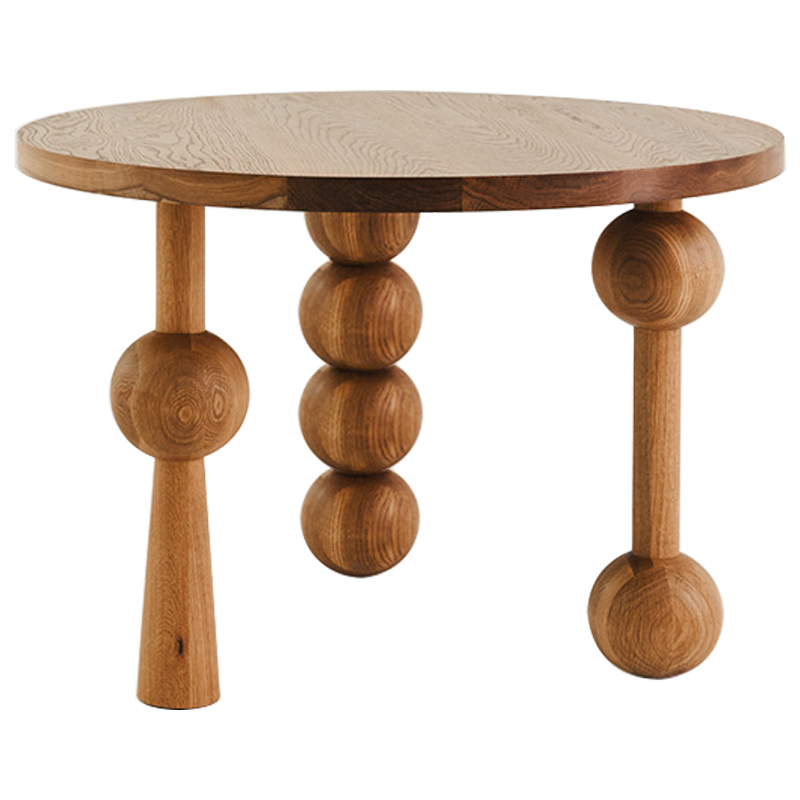 Круглый обеденный стол Keith Unique Shape Dining Table Коричневый Круглый обеденный стол Keith Unique Shape Dining Table Коричневый в Барнауле | Loft Concept