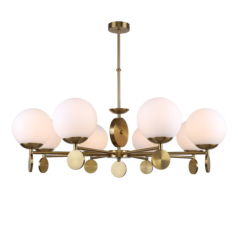 Люстра Kyran Chandelier Bronze 8 Бронза Белый Люстра Kyran Chandelier Bronze 8 Бронза Белый в Барнауле | Loft Concept
