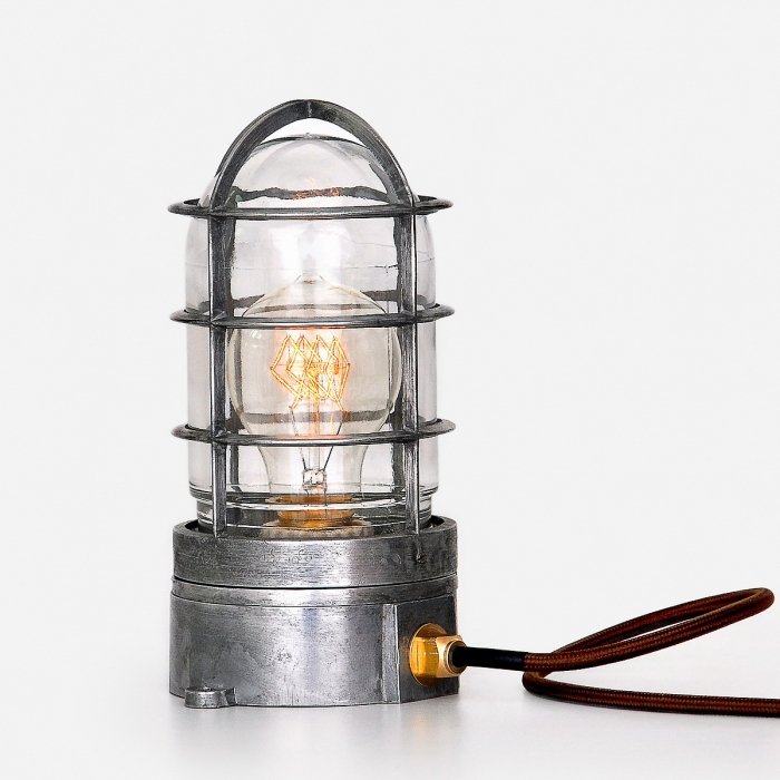 Настольная лампа Steampunk Cage Glass Edison Table lamp Настольная лампа Steampunk Cage Glass Edison Table lamp в Барнауле | Loft Concept