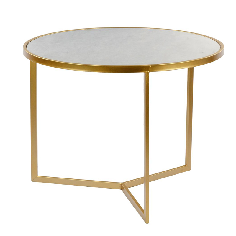 Приставной стол Round Table Marble Золотой Белый Мрамор Bianco Приставной стол Round Table Marble Золотой Белый Мрамор Bianco в Барнауле | Loft Concept