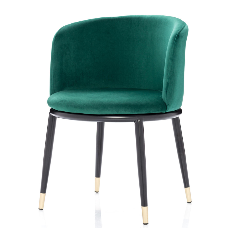 Стул Dining Chair Foucault Green Зеленый Черный Золотой в Барнауле | Loft Concept 