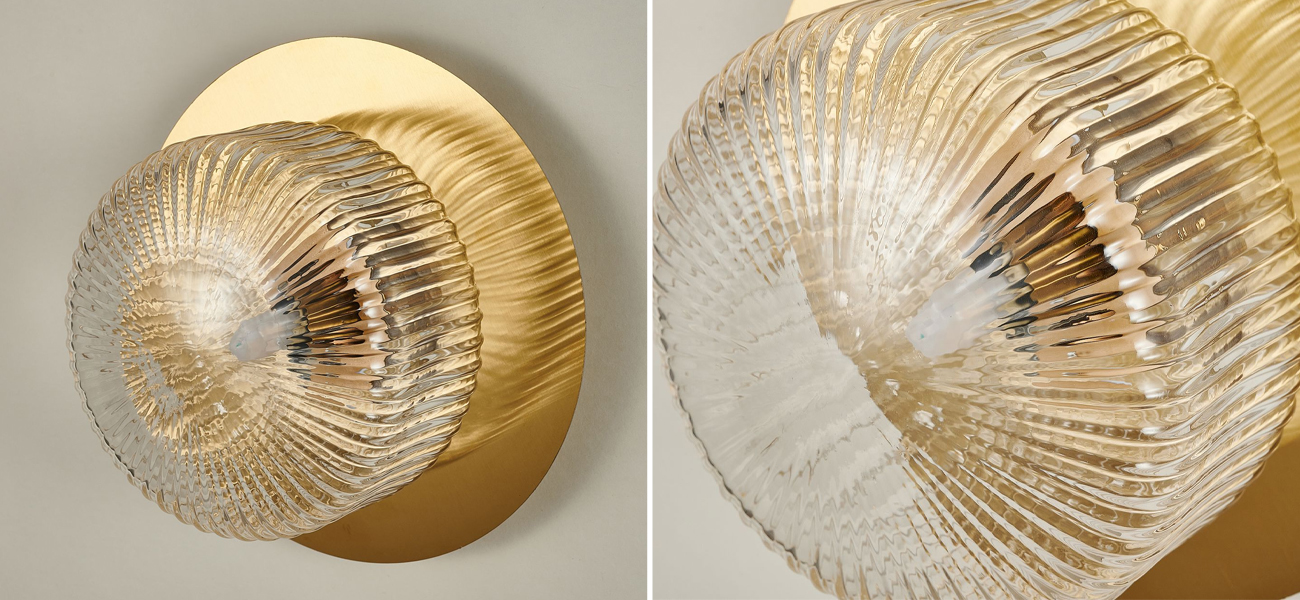 Бра с рельефным плафоном Blown Glass - фото