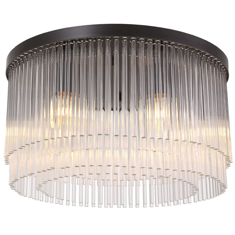 Потолочный светильник Eichholtz Ceiling Lamp Hector Bronze Прозрачное Стекло Темная бронза в Барнауле | Loft Concept 
