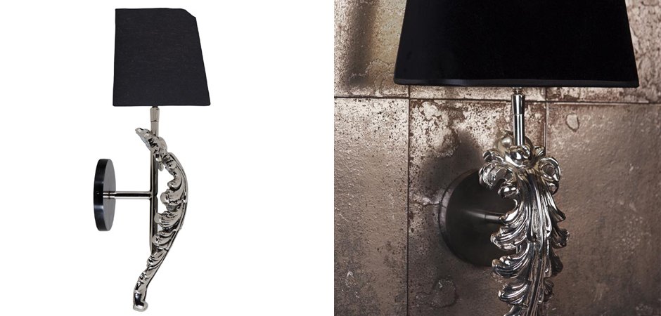 Бра Eichholtz Wall Lamp Beau Site Nickel+Black Бра Eichholtz Wall Lamp Beau Site Nickel+Black - Loft-Concept в Барнауле
