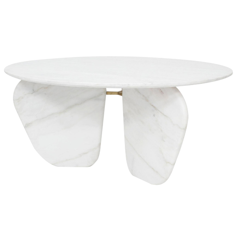 Обеденный стол Hera Dining Table Белый Мрамор Белый Мрамор Bianco Латунь Обеденный стол Hera Dining Table Белый Мрамор Белый Мрамор Bianco Латунь в Барнауле | Loft Concept