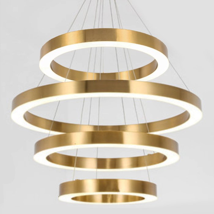 Люстра Light Ring Vertical Латунь Люстра Light Ring Vertical Латунь в Барнауле | Loft Concept