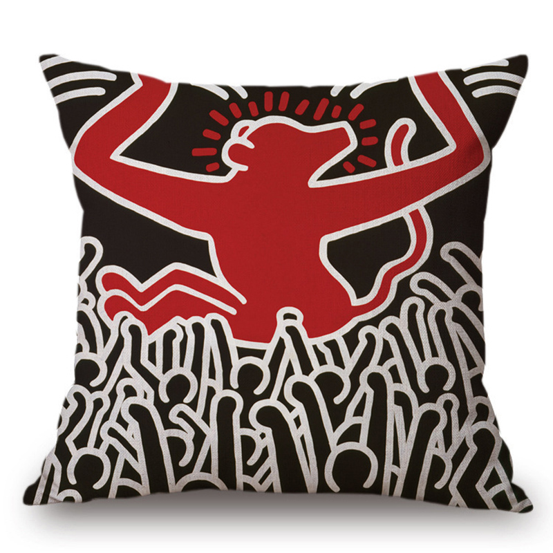 Подушка Keith Haring 10 Мульти Подушка Keith Haring 10 Мульти в Барнауле | Loft Concept