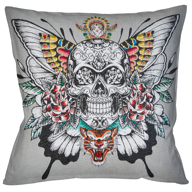 Декоративная подушка Ghost Rider Grey Мульти Декоративная подушка Ghost Rider Grey Мульти в Барнауле | Loft Concept