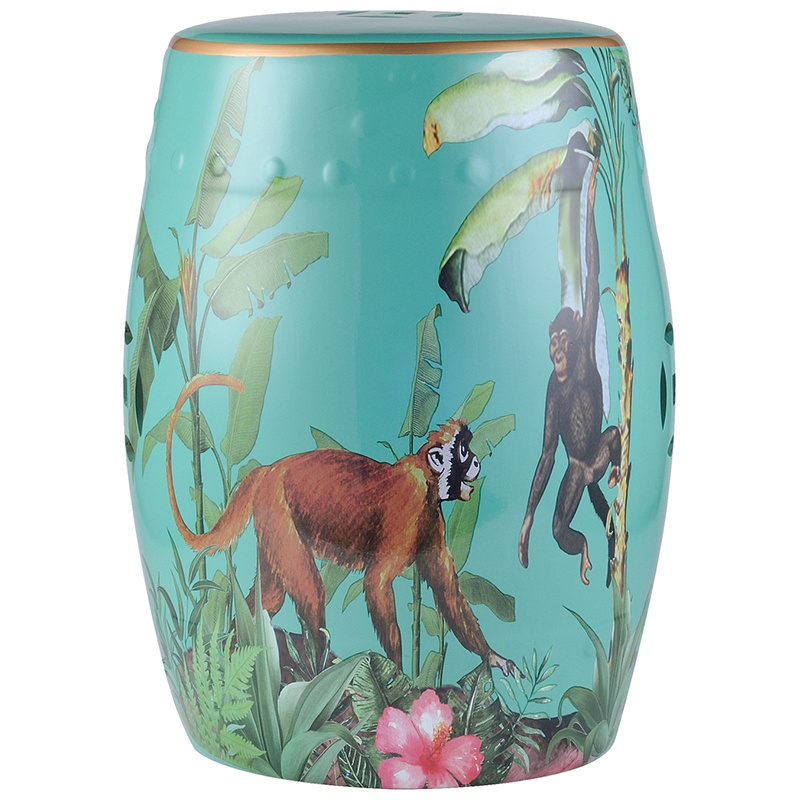 Керамический табурет Monkey Tropical Animal Ceramic Stool Turquoise Мульти Бирюзовый Керамический табурет Monkey Tropical Animal Ceramic Stool Turquoise Мульти Бирюзовый в Барнауле | Loft Concept
