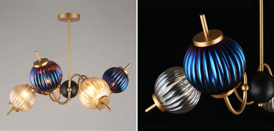 Люстра Shell Beads с цветным стеклом Люстра Shell Beads с цветным стеклом - Loft-Concept в Барнауле