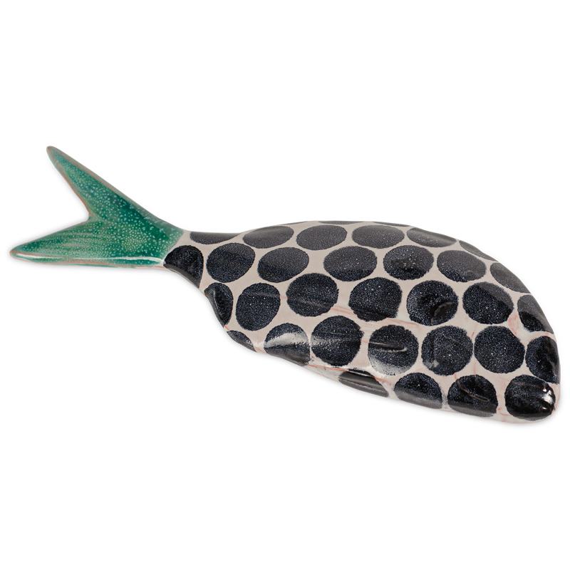 Статуэтка Abstract Fish Черно-белый Бирюзовый Статуэтка Abstract Fish Черно-белый Бирюзовый в Барнауле | Loft Concept