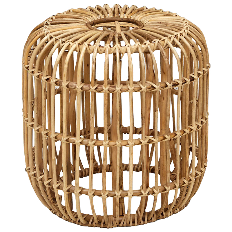 Плетеный приставной столик Wicker Side Table Древесина Плетеный приставной столик Wicker Side Table Древесина в Барнауле | Loft Concept