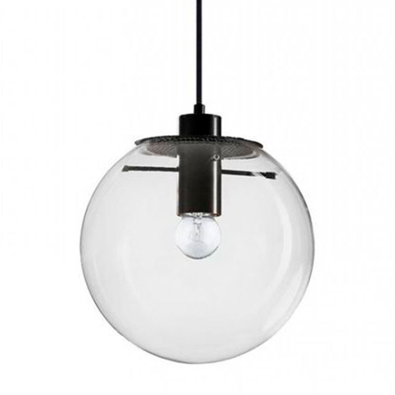 Подвесной светильник Selene Glass Ball Ceiling Lights Black  40 cm Черный Прозрачное Стекло в Барнауле | Loft Concept 