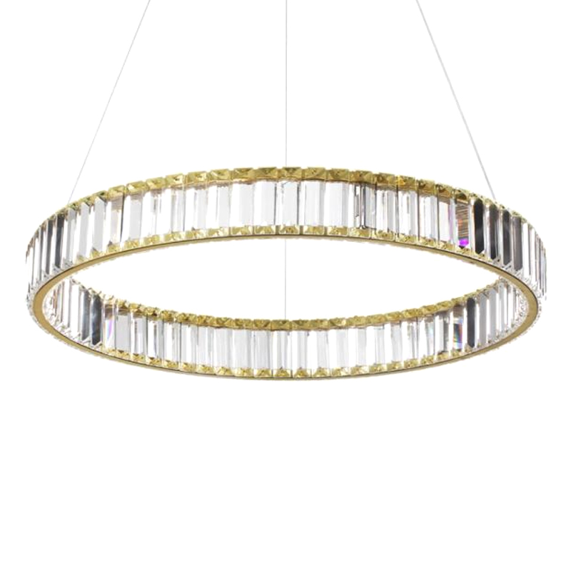 Люстра Хрустальная Ring Horizontal 1 кольцо на 36 Вт Золотой Прозрачный в Барнауле | Loft Concept 