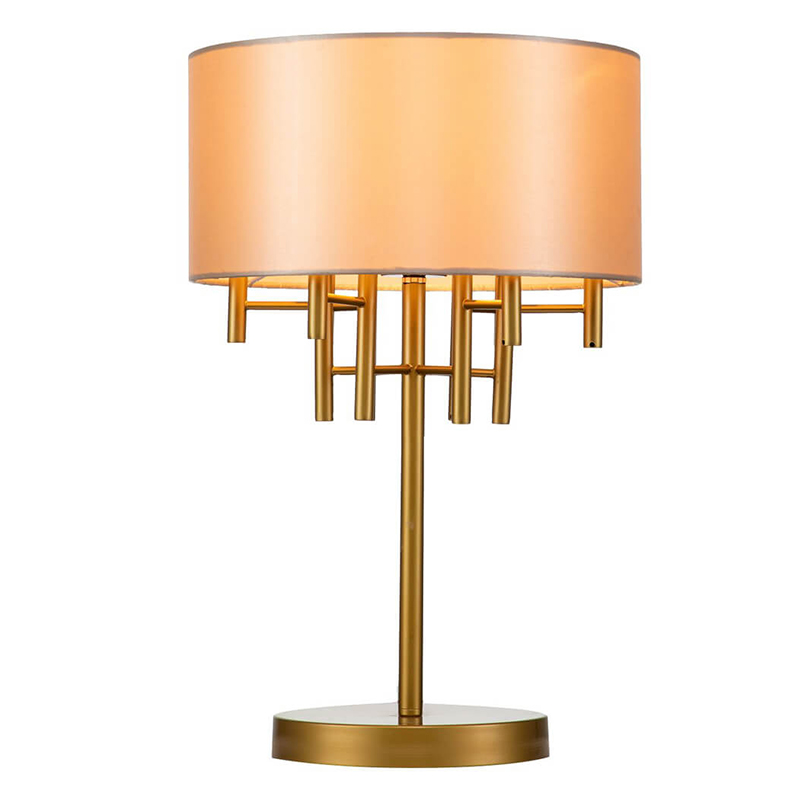 Настольная лампа Латунь Oswell Lampshade Table Lamp Латунь Бежевый Настольная лампа Латунь Oswell Lampshade Table Lamp Латунь Бежевый в Барнауле | Loft Concept